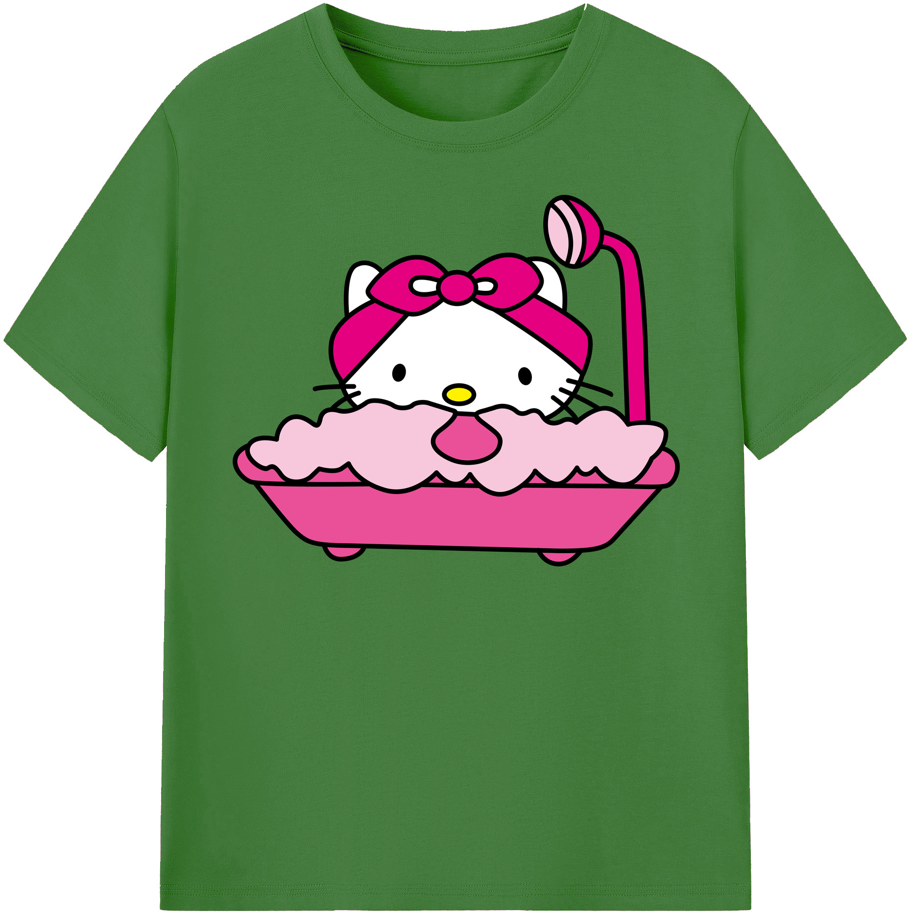 （画像用） Hello Kitty ハローキティ レディースカジュアルプリントTシャツ（綿100％）